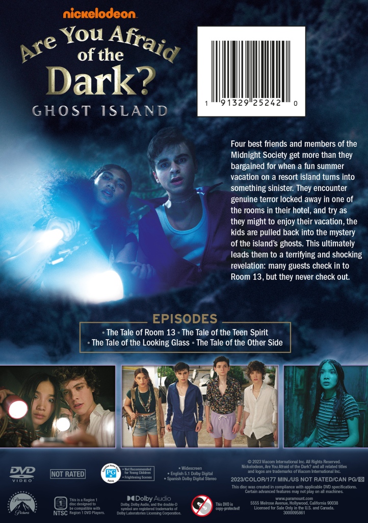 Are You Afraid of the Dark? Ghost Island "DVD Back Cover"